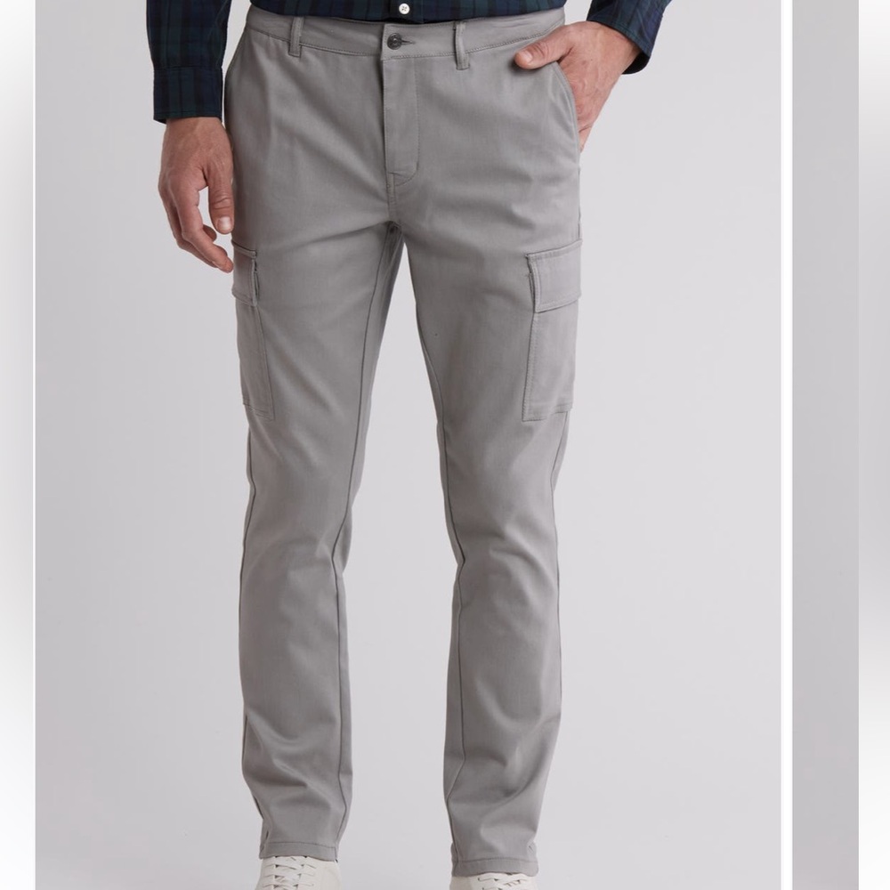 New DKNY Stanton Slim Fit Men's Cargo Pants in Slate Gray